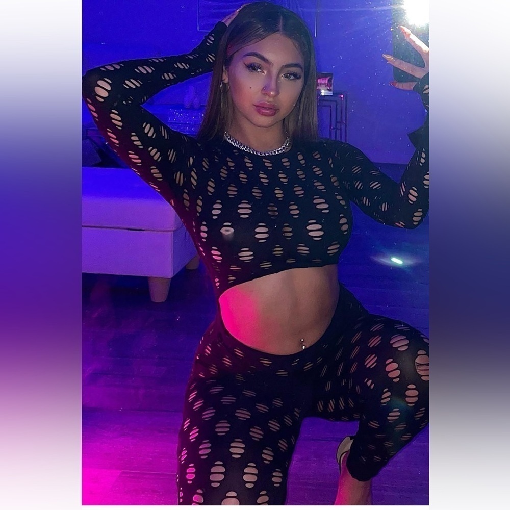 Fashion nova 2X Enough play Bestie Leggings set black - Picture 7 of 12